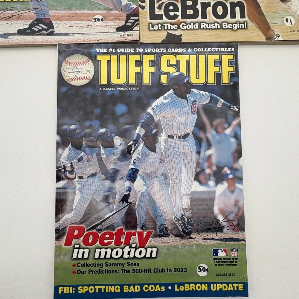 Vintage Tuff Stuff Sports Cards Magazine Lot 6 Issues 1994‎ 2003 Jeter LeBron